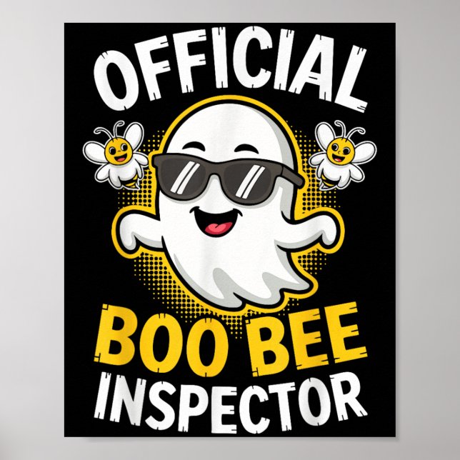 Boo Bee Inspector Shirt Men Women Halloween Costum Poster (Front)