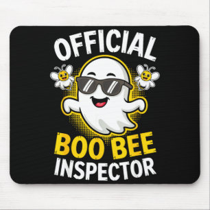 Boo bee inspector shirt men women halloween mouse pad