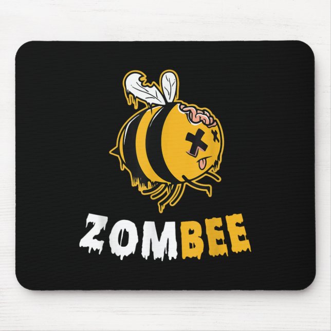 Boo Bee Zombee Zombie Funny Beekeper Halloween Cos Mouse Pad (Front)