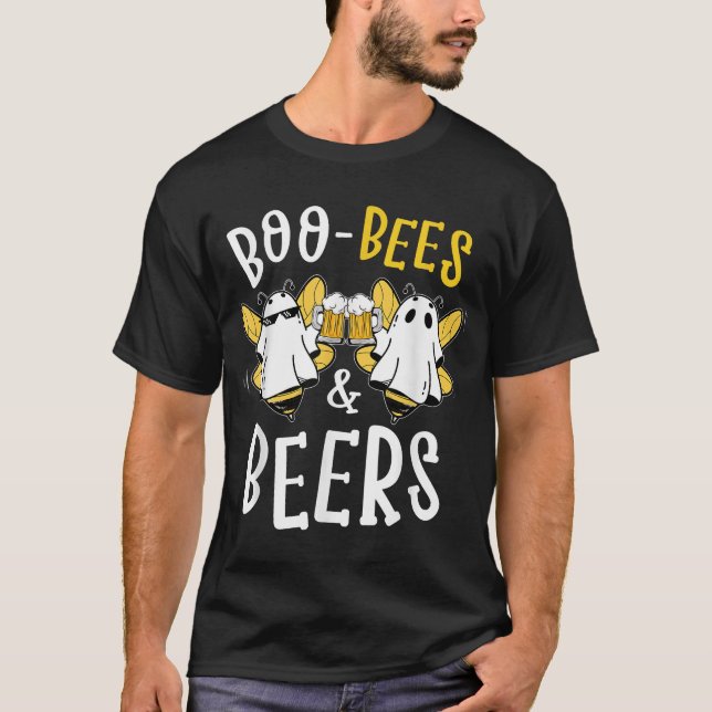 Boo Bees  Beers Couples Halloween Costume  T-Shirt (Front)