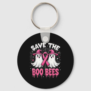 Boo Bees Breast Cancer Halloween Women Save The Key Ring