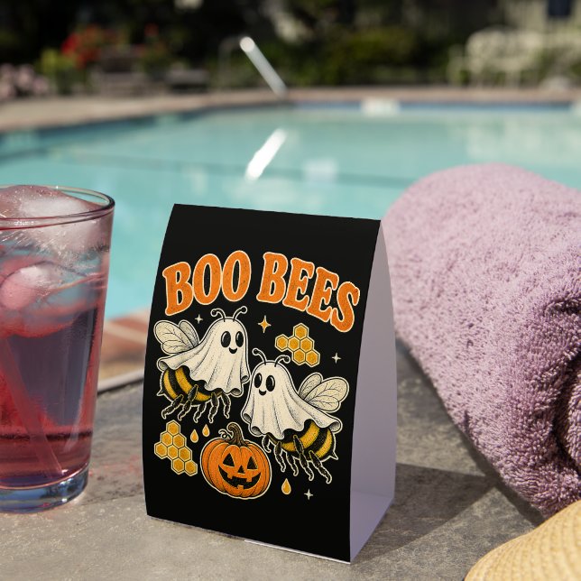 Boo Bees Funny Ghost Bee Pun Cute Halloween (Insitu(On Table))