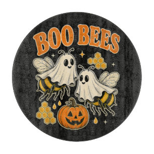 Boo Bees Funny Ghost Bee Pun Cute Halloween Cutting Board
