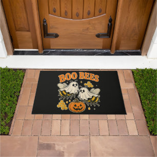 Boo Bees Funny Ghost Bee Pun Cute Halloween Doormat