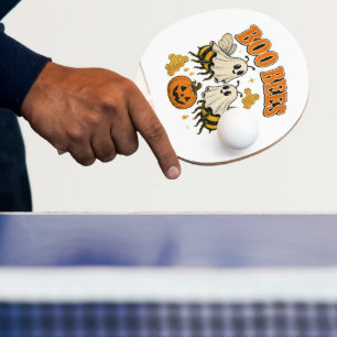 Boo Bees Funny Ghost Bee Pun Cute Halloween Ping Pong Paddle