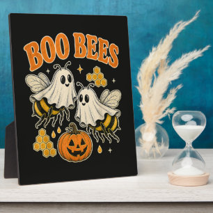 Boo Bees Funny Ghost Bee Pun Cute Halloween Plaque