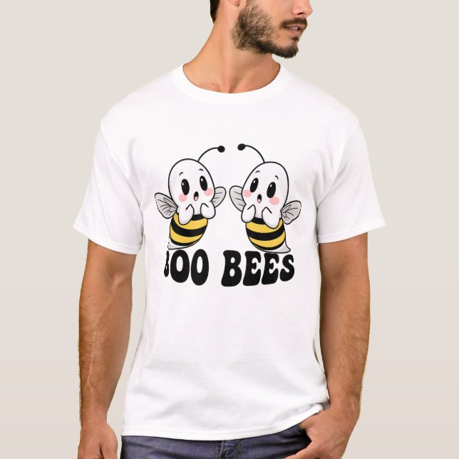 Boo Bees Funny Ghost Design T-Shirt (Front)