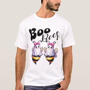 Boo Bees Ghost Bee Halloween Costume Women Funny  T-Shirt