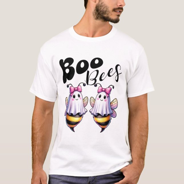 Boo Bees Ghost Bee Halloween Costume Women Funny  T-Shirt (Front)