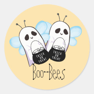Boo-Bees Ghost Classic Round Sticker