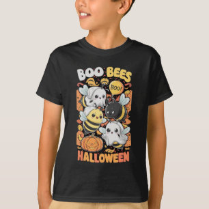 Boo Bees Halloween – Cute Ghost Bees and PumpkinK T-Shirt