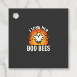Boo Bees Halloween Ghost Bee Funny Design_1 Favour Tags