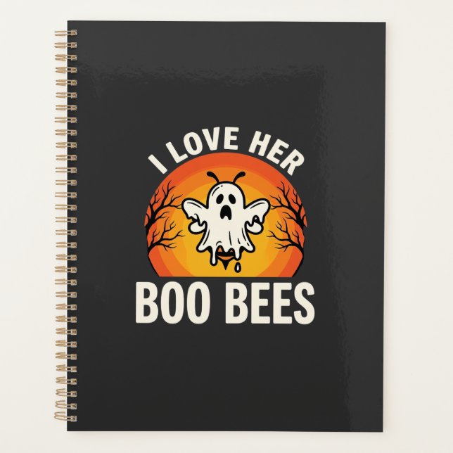 Boo Bees Halloween Ghost Bee Funny Design_1 Planner (Front)