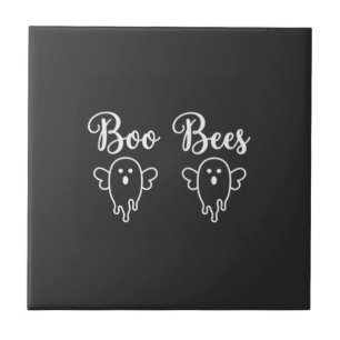 Boo Bees Halloween Ghost Design Ceramic Tile