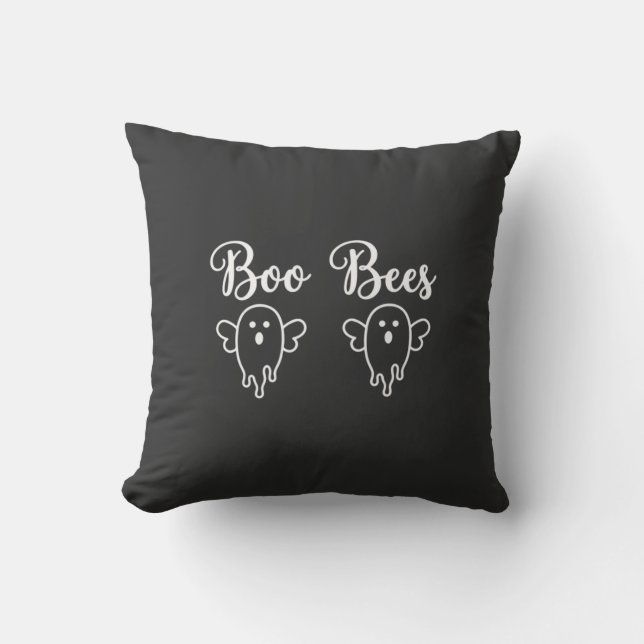 Boo Bees Halloween Ghost Design Cushion (Front)