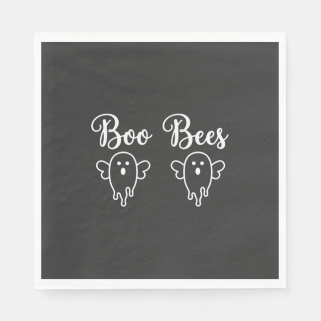 Boo Bees Halloween Ghost Design Napkin (Front)