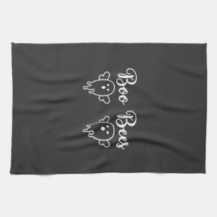 Boo Bees Halloween Ghost Design Tea Towel