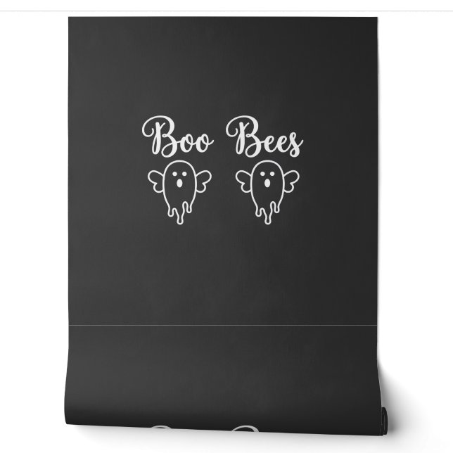 Boo Bees Halloween Ghost Design Wallpaper (Unrolling)