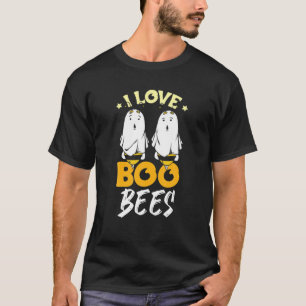 Boo Bees Halloween Ghost Drinking Beer T-Shirt