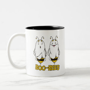 Boo Bees Halloween - Halloween Funny Ghosts Bees Two-Tone Coffee Mug