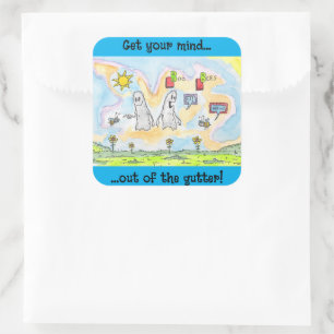 Boo Bees Square Sticker