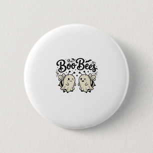 Boo Bees Vintage Halloween Ghost Bee Design_1 6 Cm Round Badge