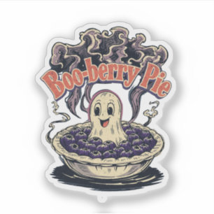 Boo-berry Pie Funny Halloween Blueberry Pun 