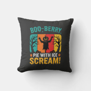 Boo-Berry Pie Halloween Ice Scream Design Cushion