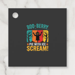 Boo-Berry Pie Halloween Ice Scream Design Favour Tags