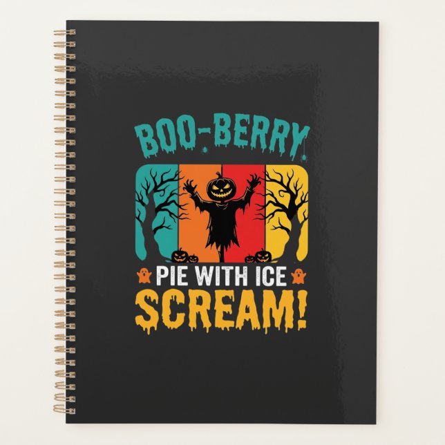 Boo-Berry Pie Halloween Ice Scream Design Planner (Front)