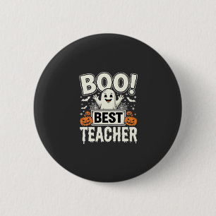 Boo Best Teacher Halloween Ghost Design_1 6 Cm Round Badge