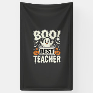 Boo Best Teacher Halloween Ghost Design_1 Banner