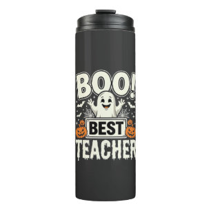 Boo Best Teacher Halloween Ghost Design_1 Thermal Tumbler
