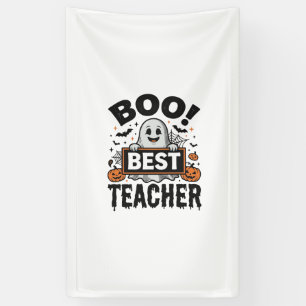 Boo Best Teacher Vintage Halloween Teacher Design_ Banner