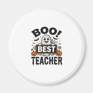 Boo Best Teacher Vintage Halloween Teacher Design_ Magnet