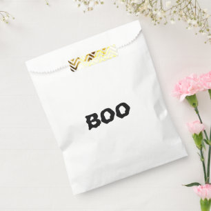 Boo black and white spooky Halloween Favour Bag