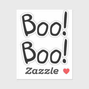 Boo black cute handwritten typography Halloween