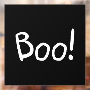 Boo black cute handwritten typography Halloween