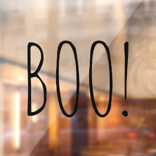 Boo black spooky typography funny cute Halloween
