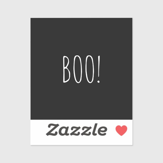 Boo black spooky typography minimalist Halloween (Sheet)