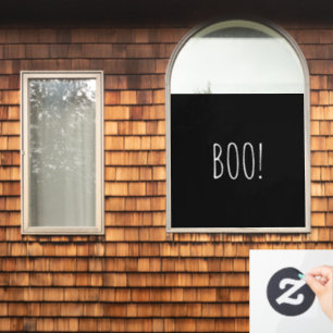 Boo black spooky typography minimalist Halloween