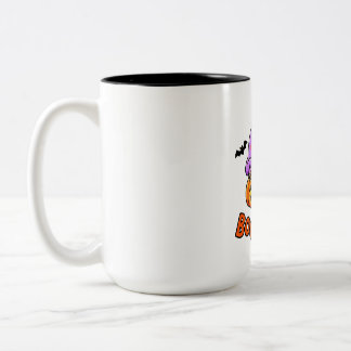 Boo Bloom Ghost Halloween Two-Tone Coffee Mug
