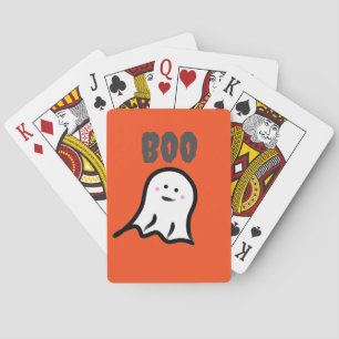 Boo! Blushing Ghost Cute Halloween  Playing Cards
