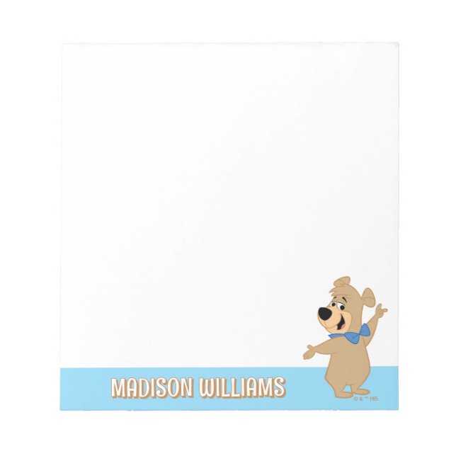 Boo-Boo Bear Arms Wide Notepad (Front)