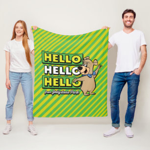 Boo-Boo Bear Hello Hello Hello From Jellystone Fleece Blanket