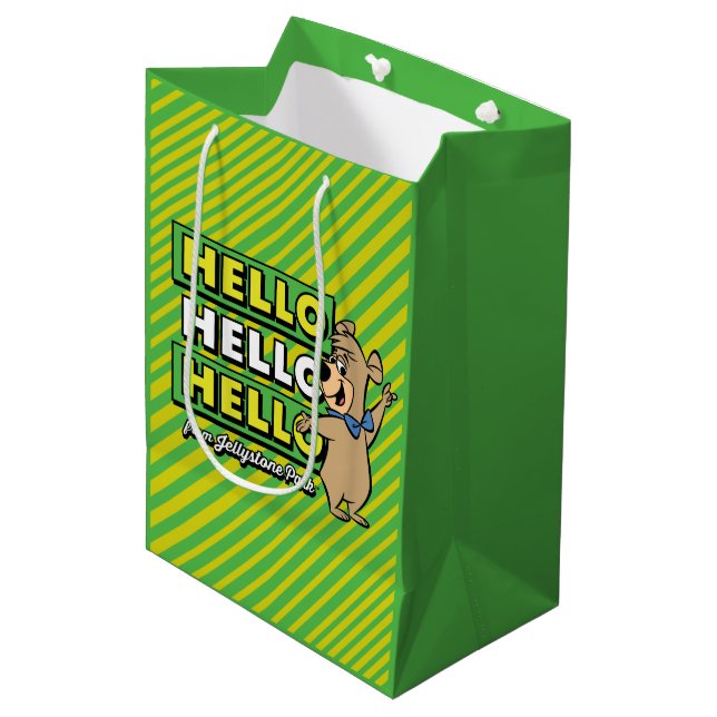 Boo-Boo Bear Hello Hello Hello From Jellystone Medium Gift Bag (Front Angled)