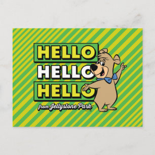 Boo-Boo Bear Hello Hello Hello From Jellystone Postcard