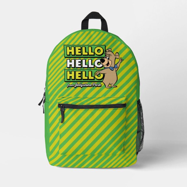 Boo-Boo Bear Hello Hello Hello From Jellystone Printed Backpack (Front)
