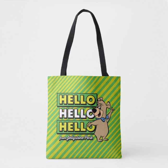 Boo-Boo Bear Hello Hello Hello From Jellystone Tote Bag (Front)
