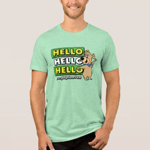 Boo-Boo Bear Hello Hello Hello From Jellystone Tri-Blend Shirt